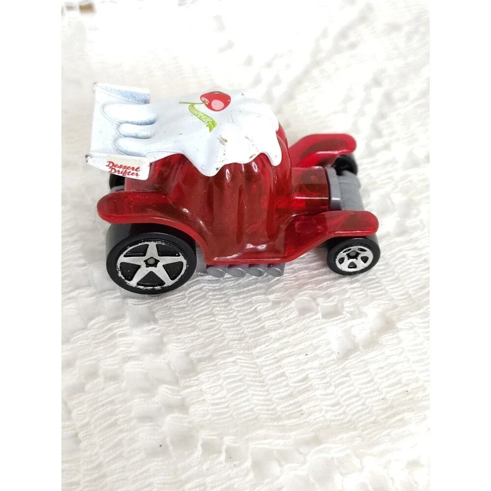 Hot Wheels Dessert Drifter Translucent Red Gelatin Sundae Diecast Car 1:64 Scale